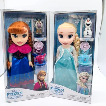 [Disney] Užšaldyti Elsa Anna Princesė vinilo lėlės Olaf elnių sven pintų plaukų arbatos puodelio mergina žaisti namuose žaislas vaikams Gimtadienio Dovana