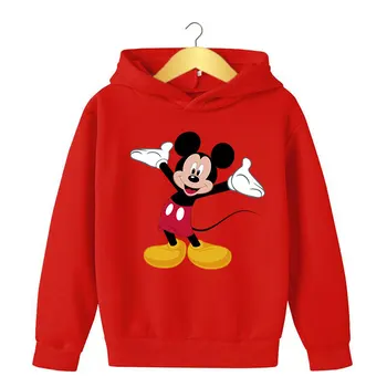 Vaikų Palaidinukė Mickey Mouse Prekės ženklo Drabužius, Kūdikių Berniukų, Mergaičių ilgomis Rankovėmis Megztinis Bamblys Megztinis Rudenį Hoodie Drabužiai